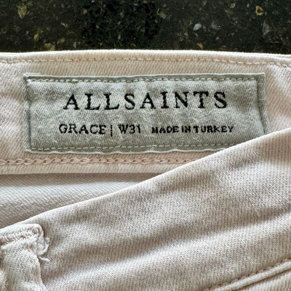 All Saints Grace Pink Fringe Jeans. Size 31. - Picture 5 of 7